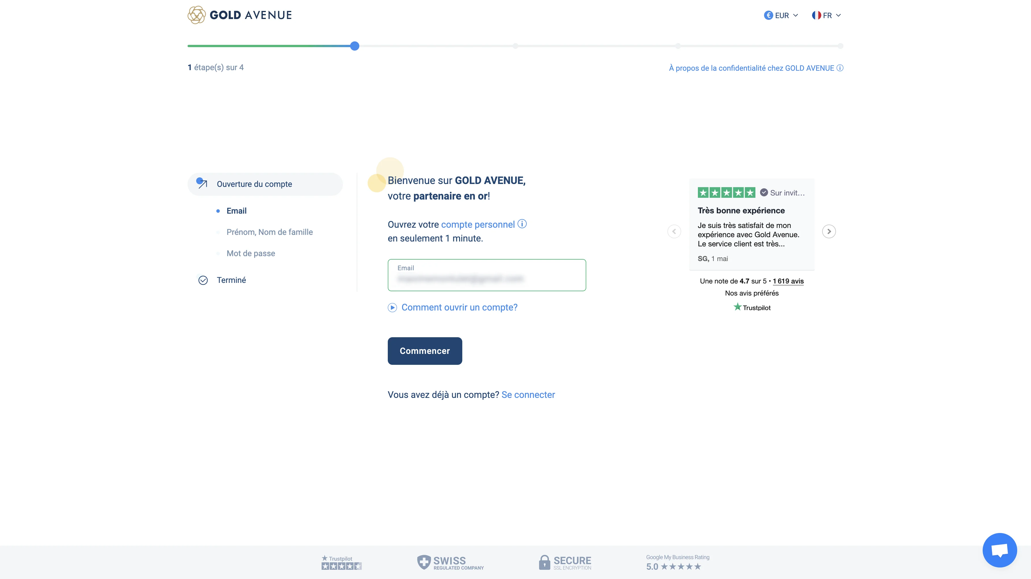 inscription gold avenue