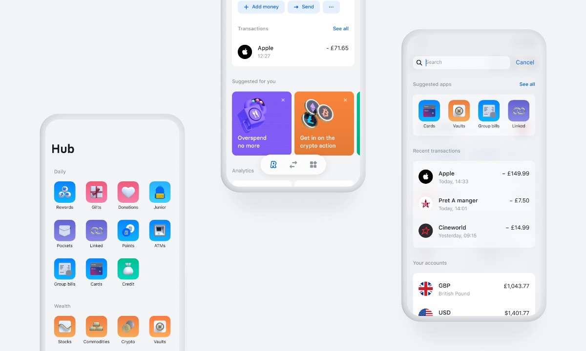 Revolut interface
