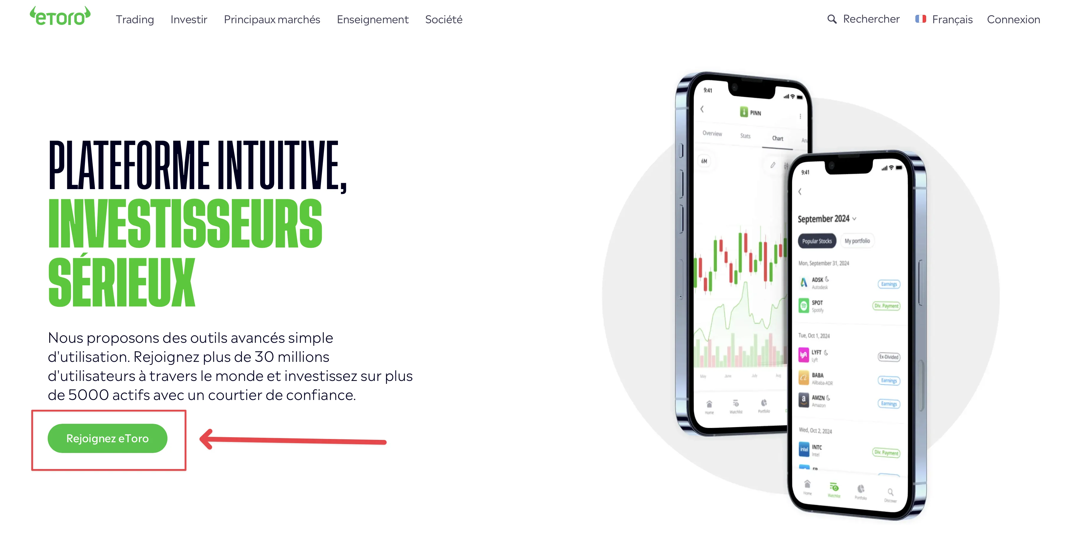 rejoindre eToro