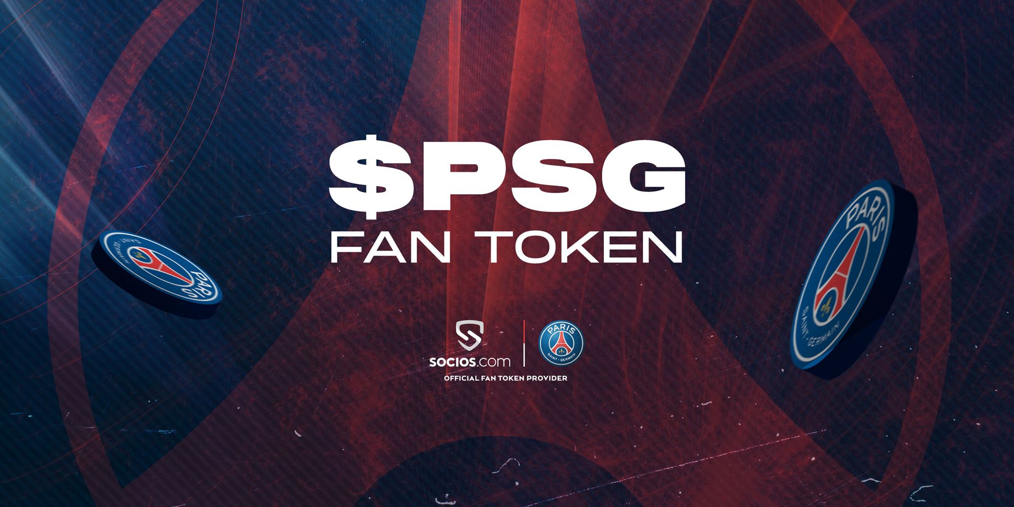 Affiche promotionnelle du fan token du PSG sur son site Web Affiche promotionnelle du fan token du PSG sur son site Web