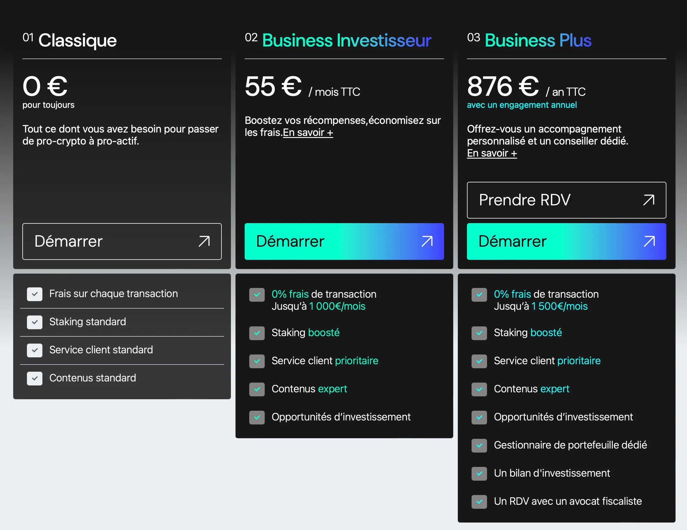 Coinhouse offre pro